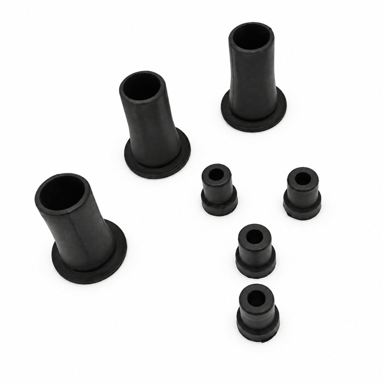 Custom molded electrical silicone rubber long grommets