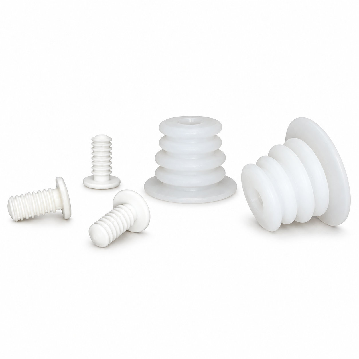 Custom molded silicone rubber vial stopper with hole