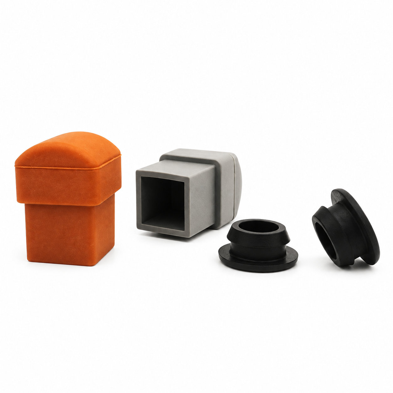 Custom square rubber feet plug sealing vial caps