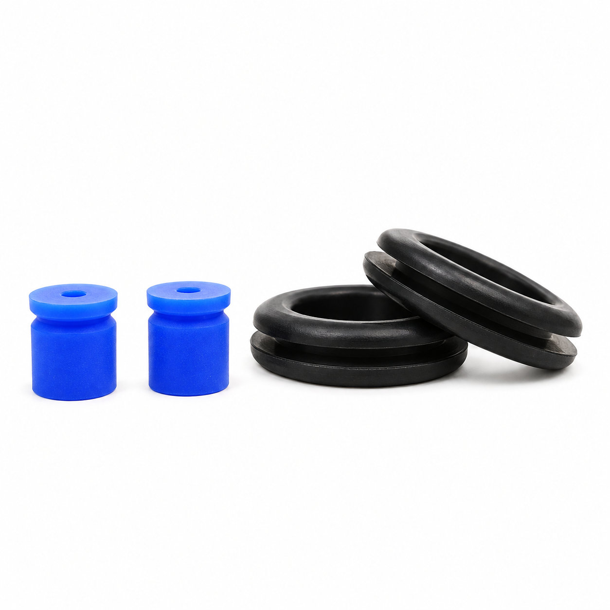 Custom molded plastic rubber plug grommet for hole
