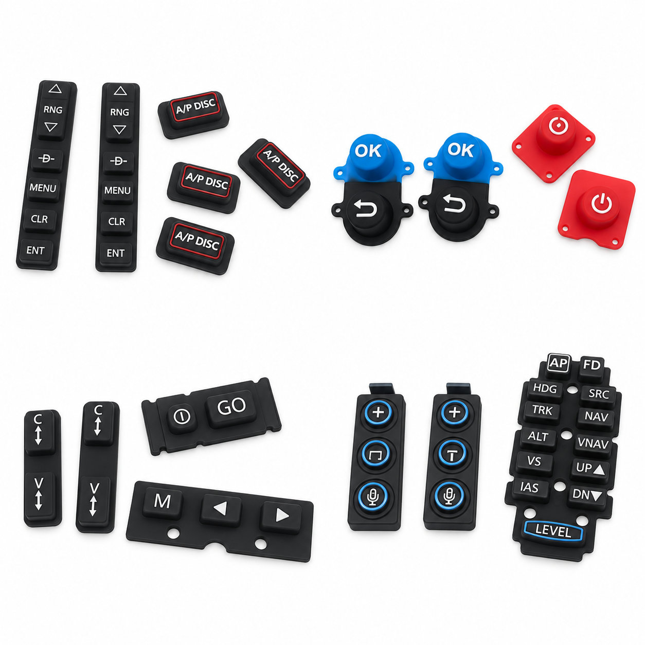 Remote Control Silicone Keypads Silkscreen Button