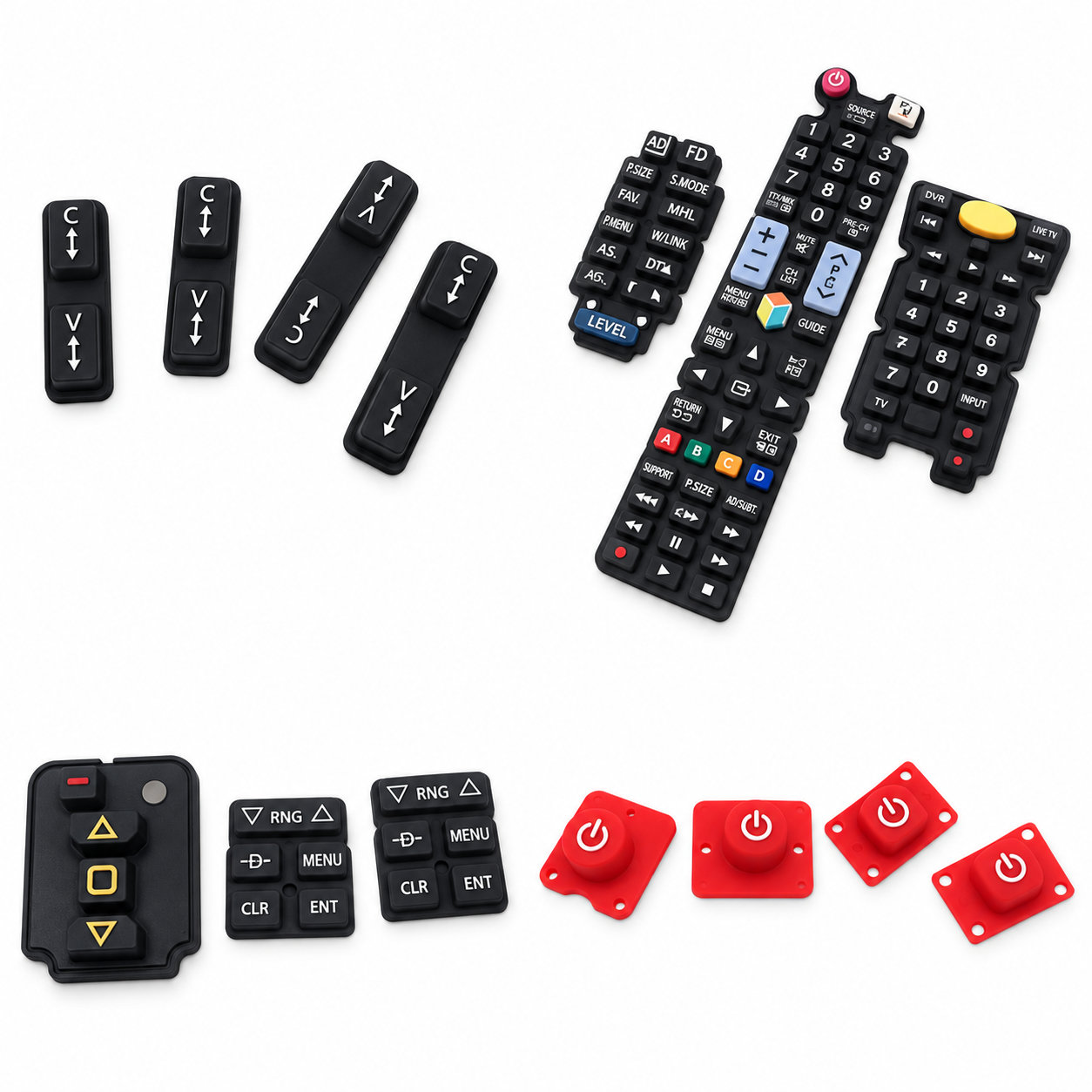 Custom made various silicone access control keypads
