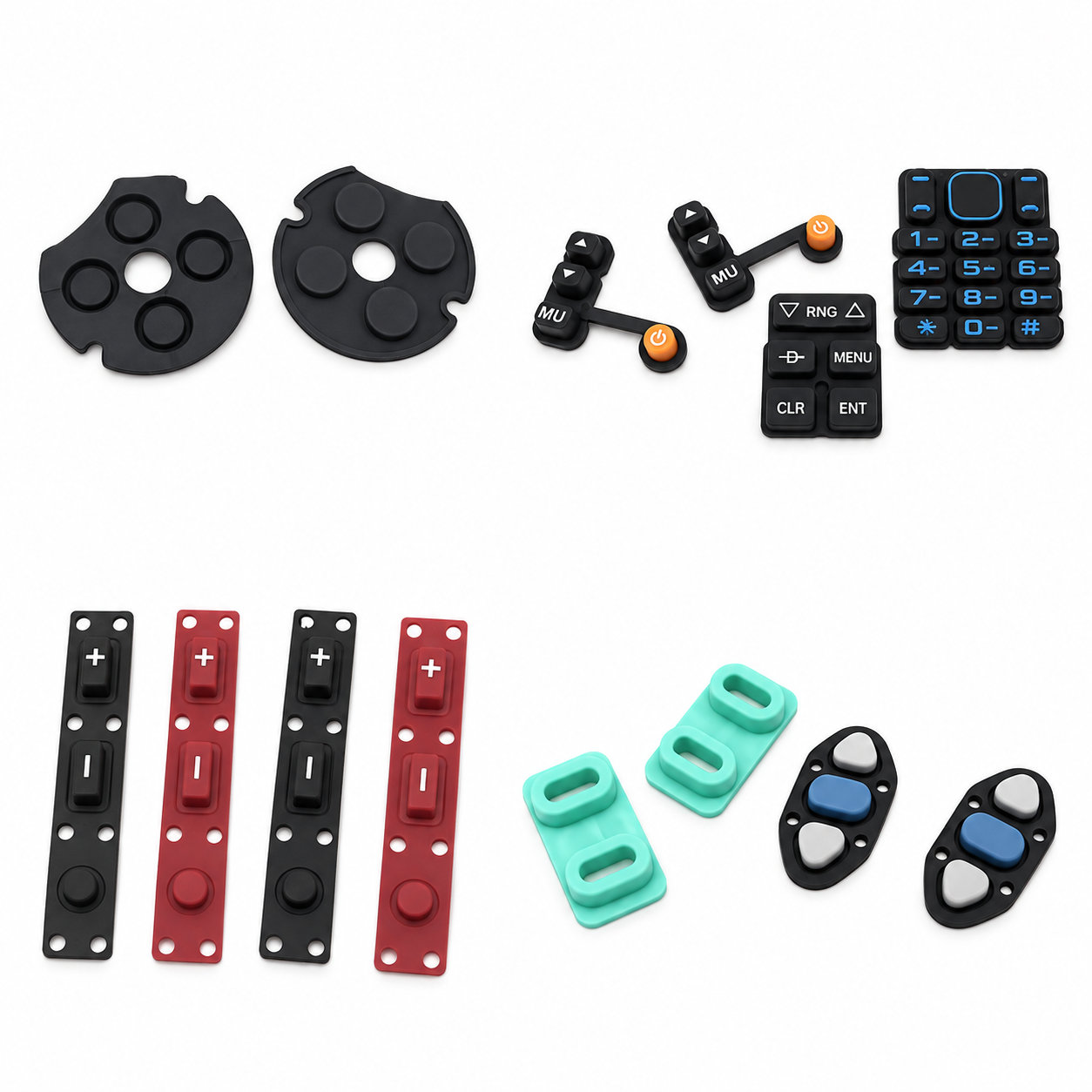 Custom silicone remote control push button switches