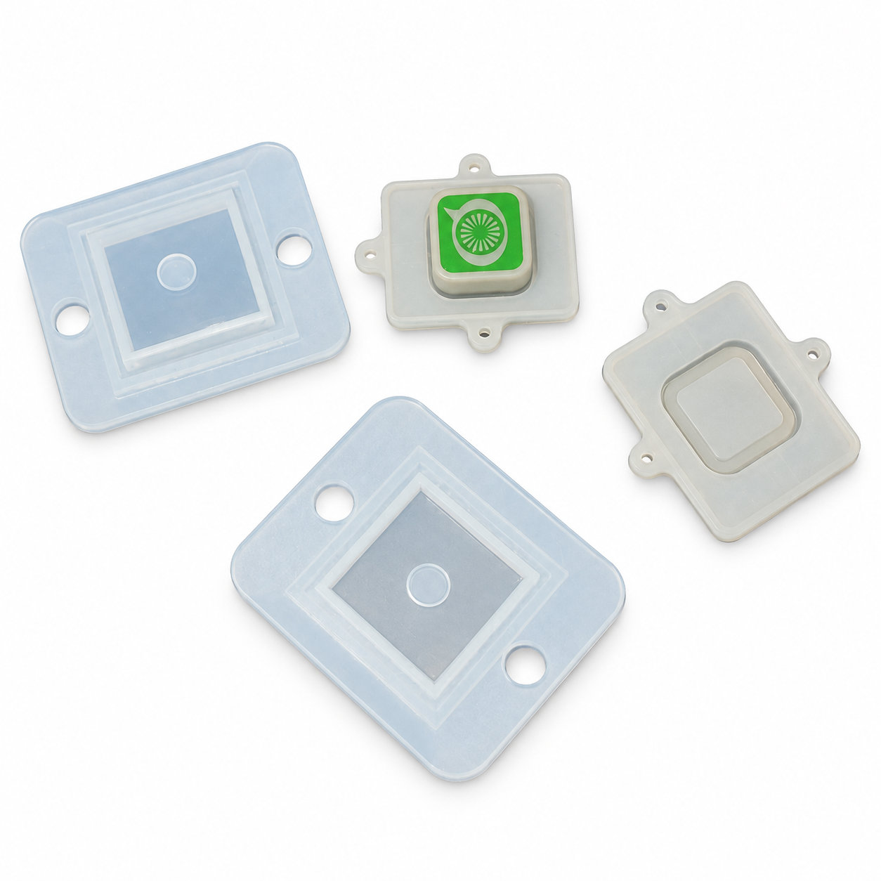 Transparent soft big single silicone keypad buttons