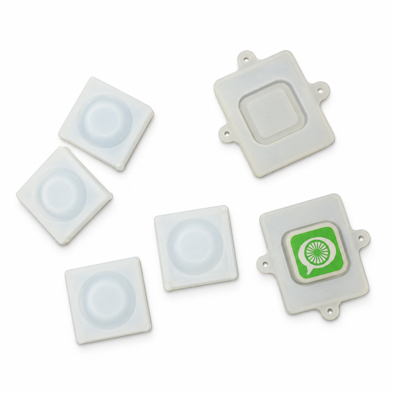Custom clear soft single silicone rubber keypad