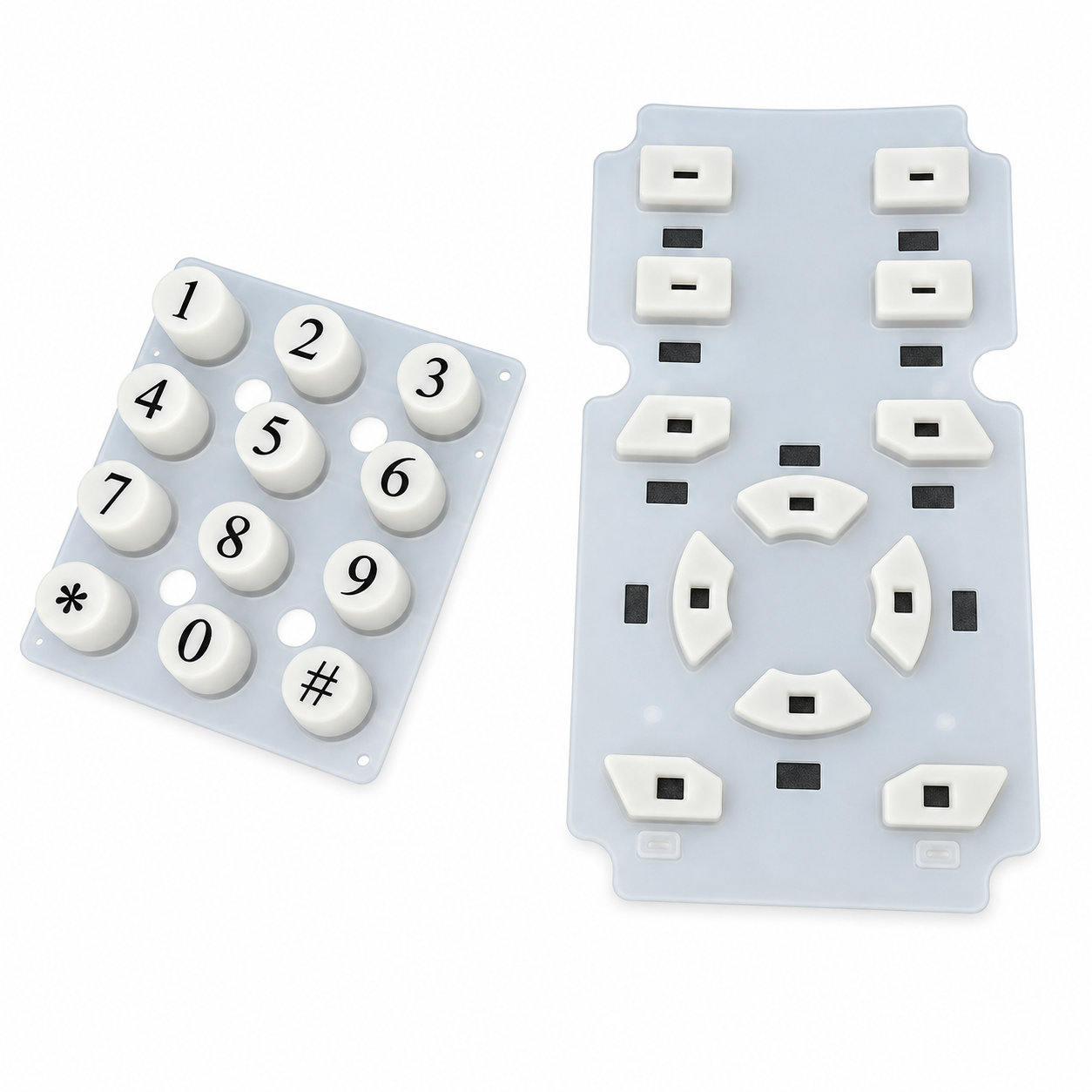 Custom molded clear soft silicone keypad cover