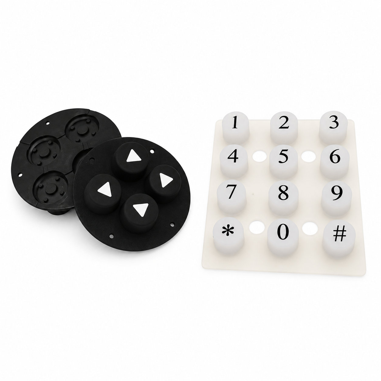 Silicone electronic keypad with conductive carbon pill