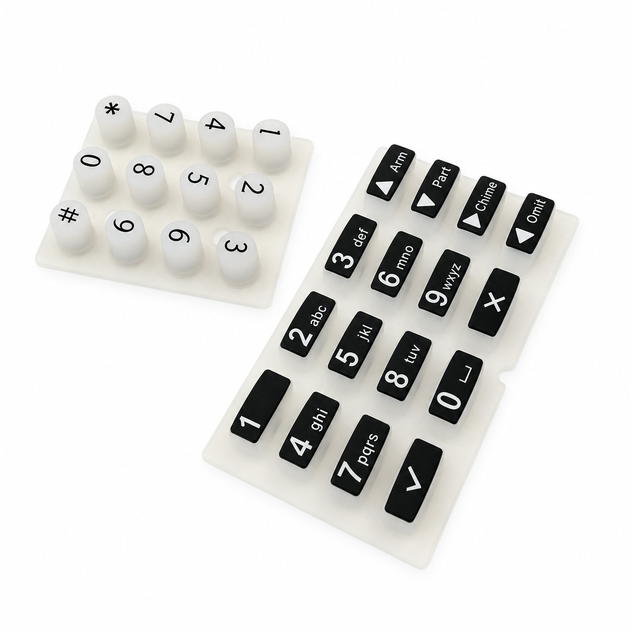 Custom remote control conductive silicone rubber keypad