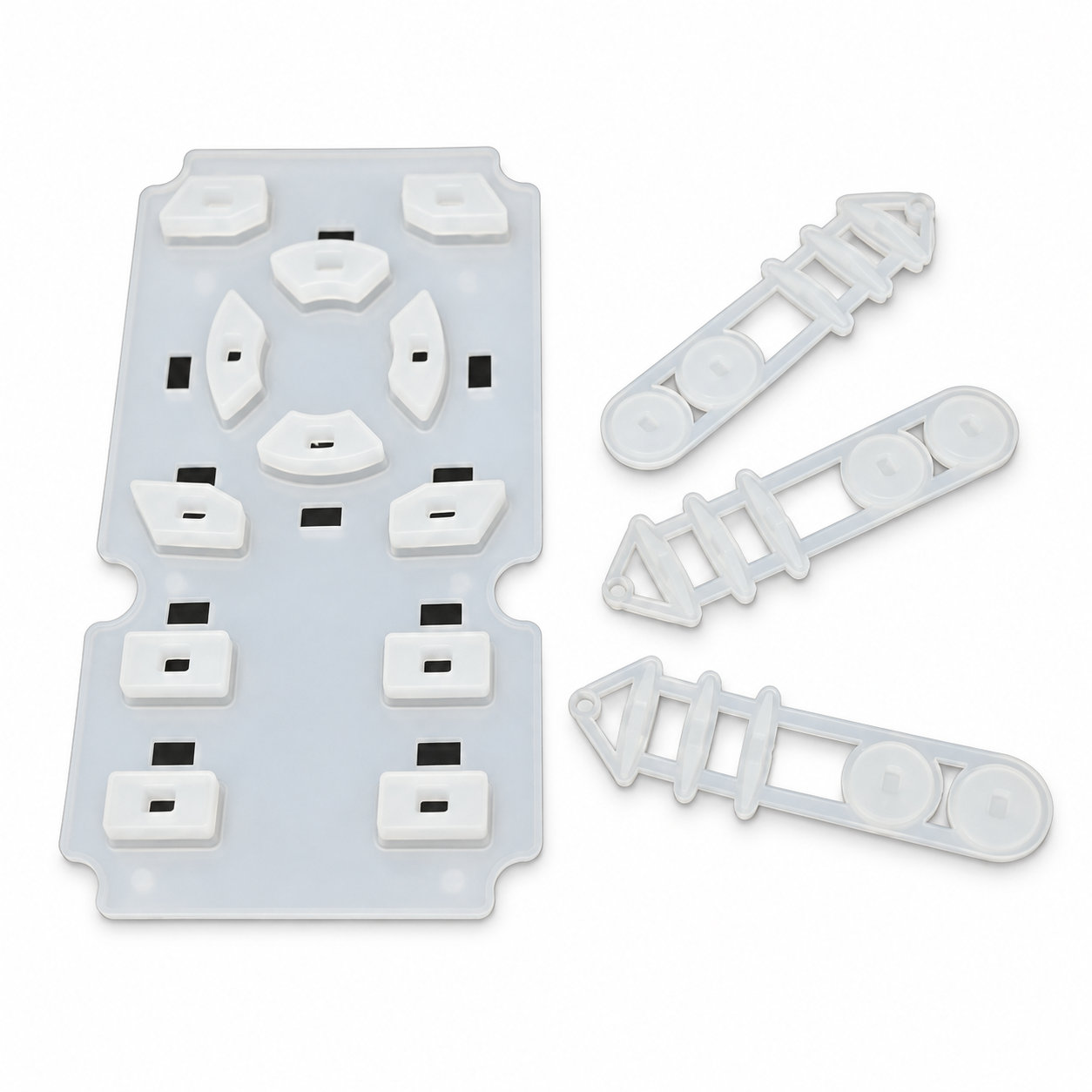 Custom molded clear silicone button rubber keypad