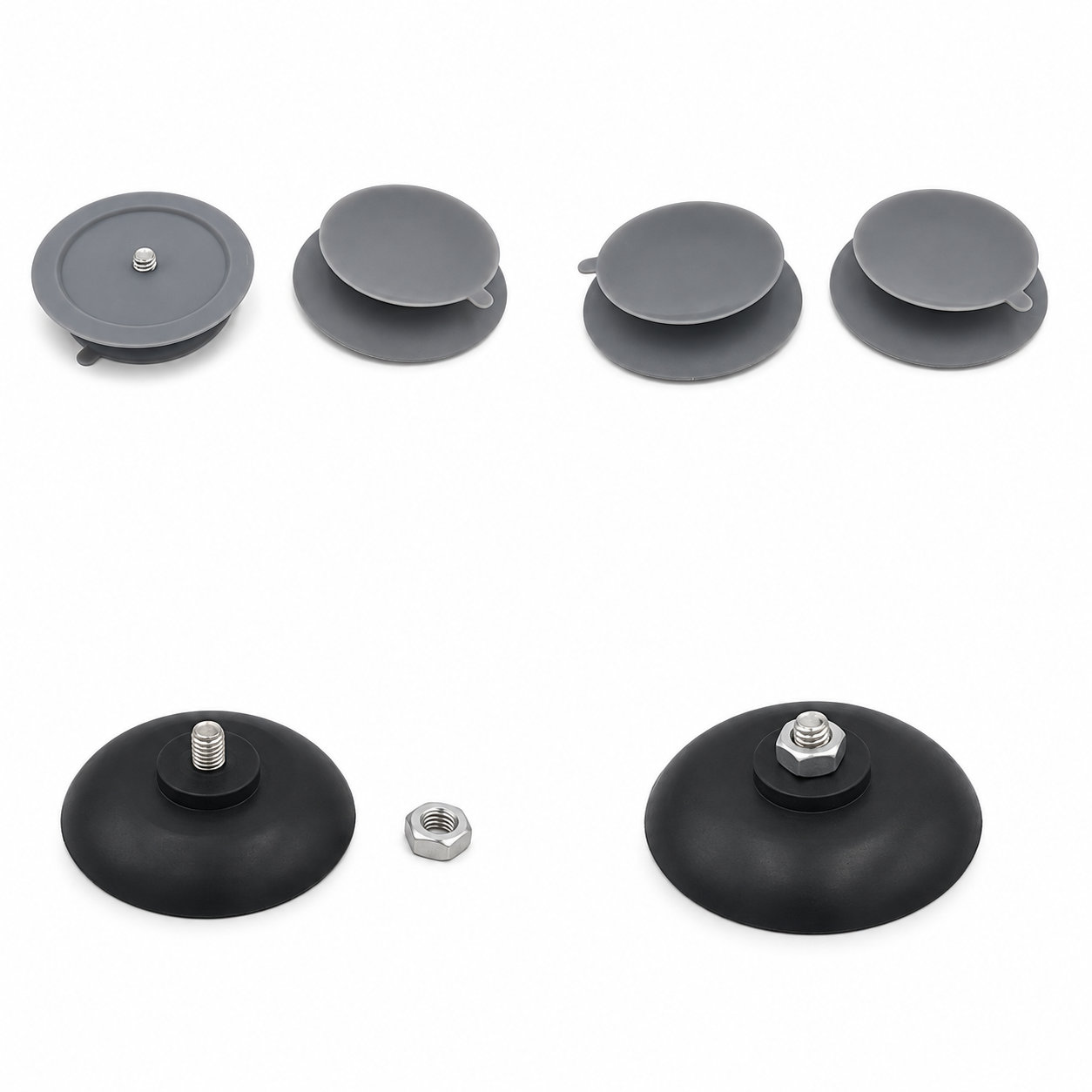 Strong rubber vacuum suction cup with screw