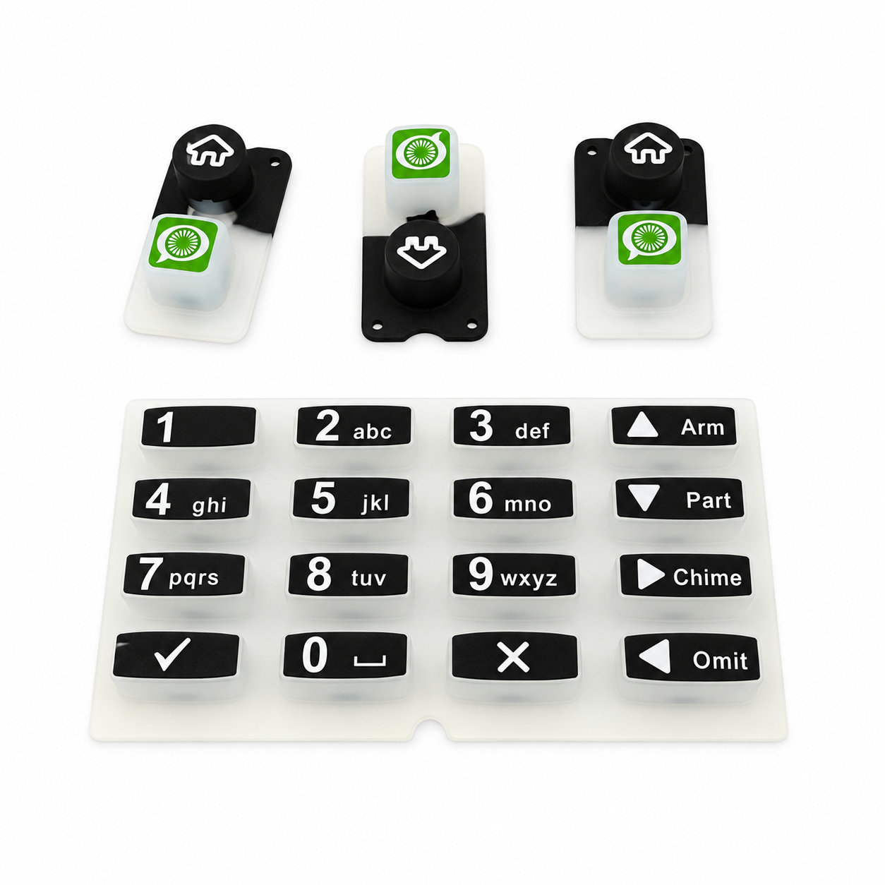 Customized wholesale soft switch button silicone keypads