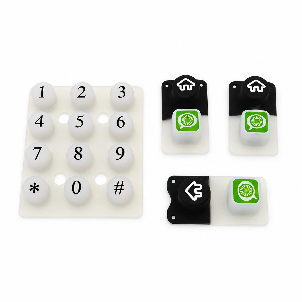 Hot silicone rubber keypad for electrical equipment