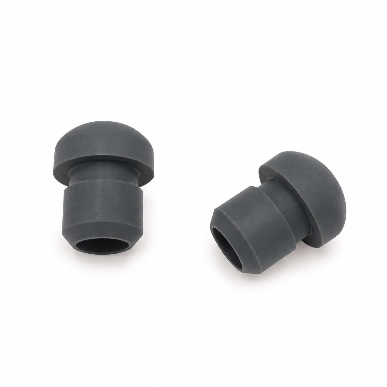 Custom mushroom expandable rubber plugs for holes