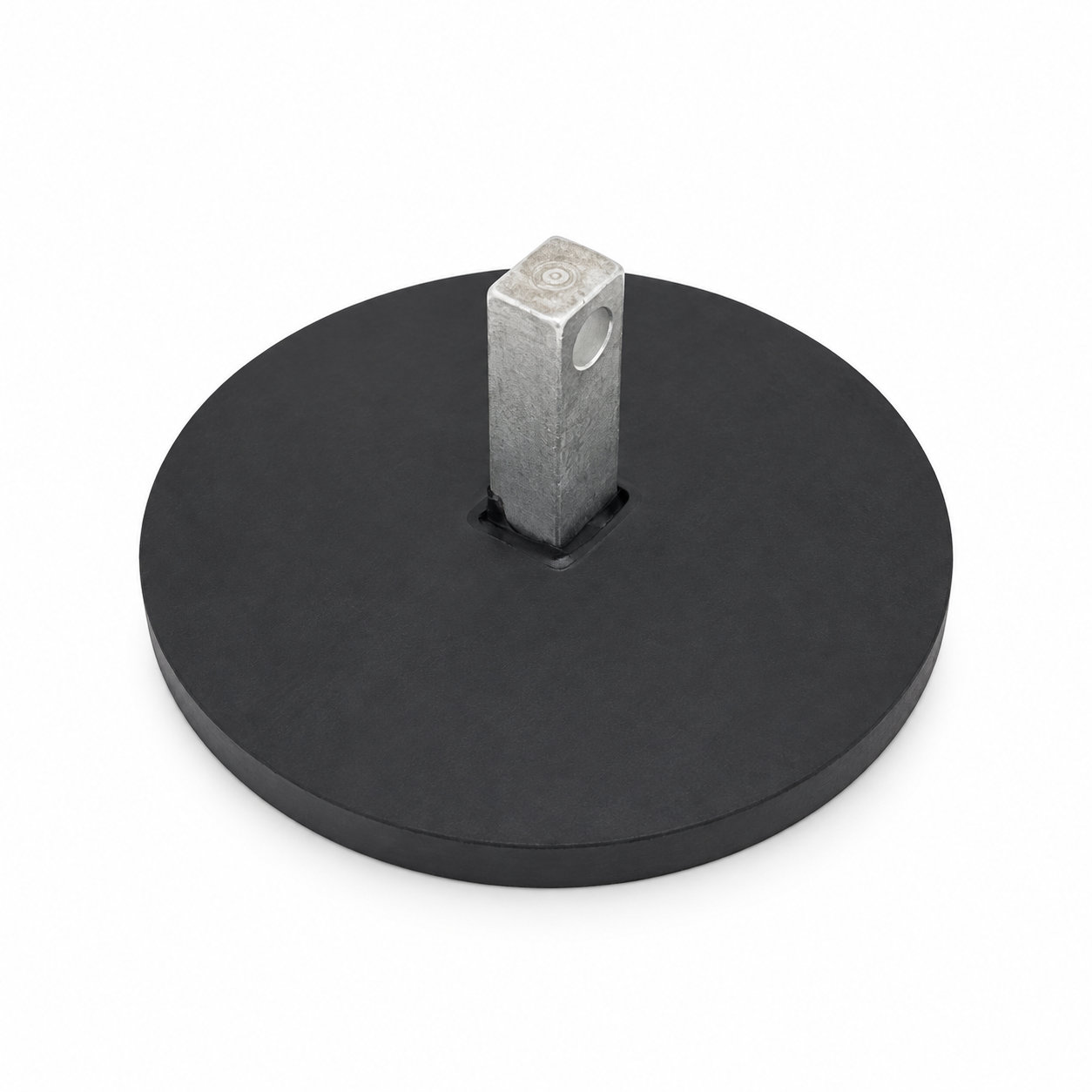Flat vacuum suction cup with screw for glass