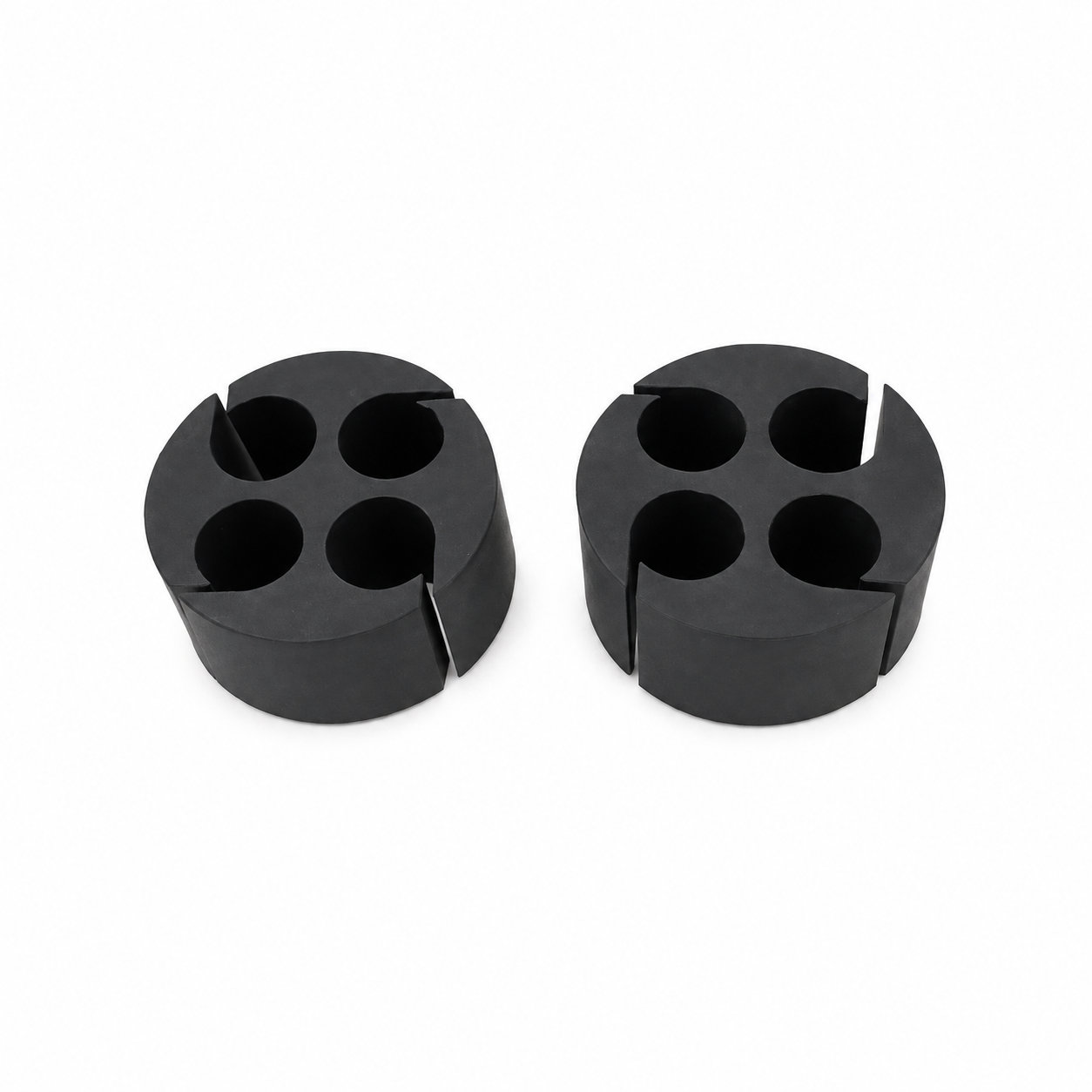 Circular rubber wiring grommet with 4 holes