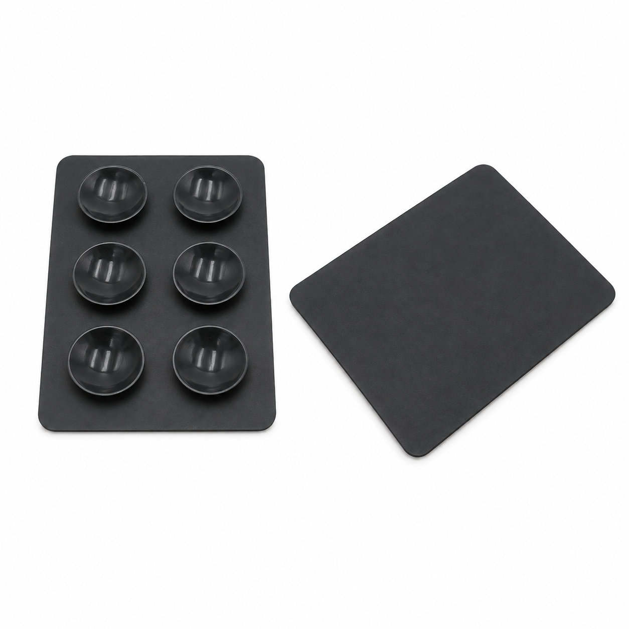 Suction pad for set up phone can be adhesive backed