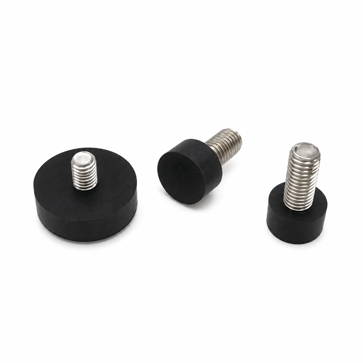 Rubber bumper with screw shock absorber damper