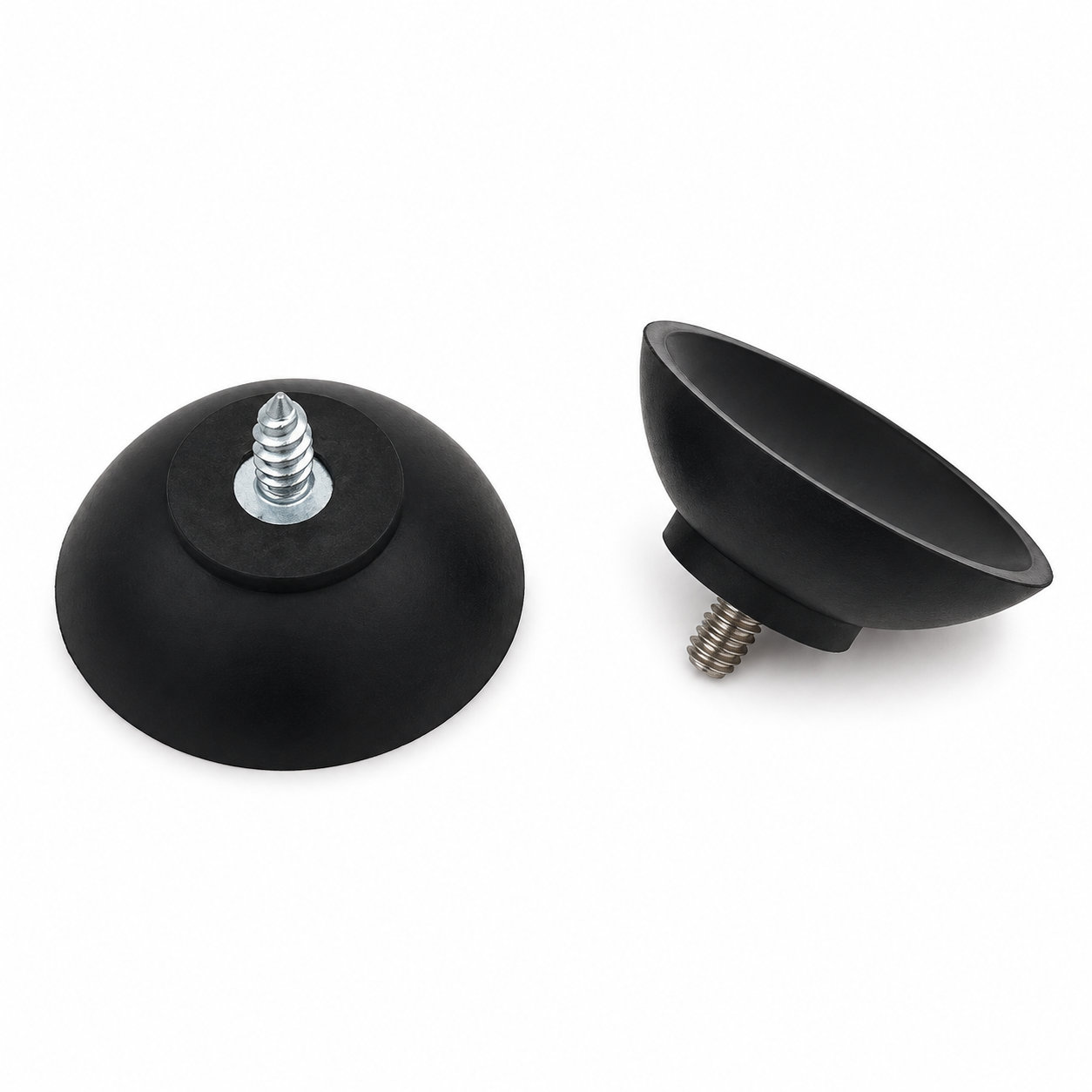 Custom made suction cups with mounting screws