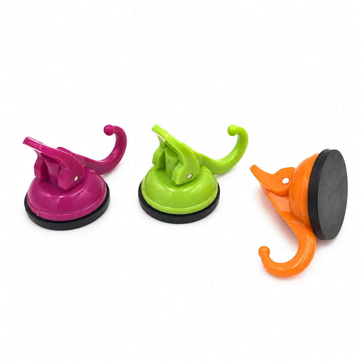 Colorful vacuum suction cup hook for bathroom