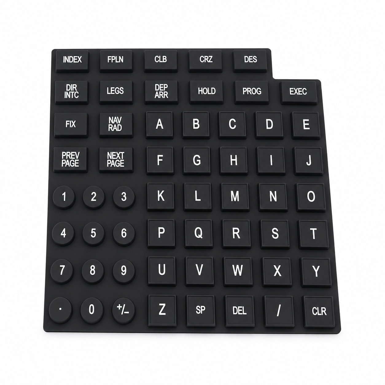 Silicone numeric keypad silkscreen keypads