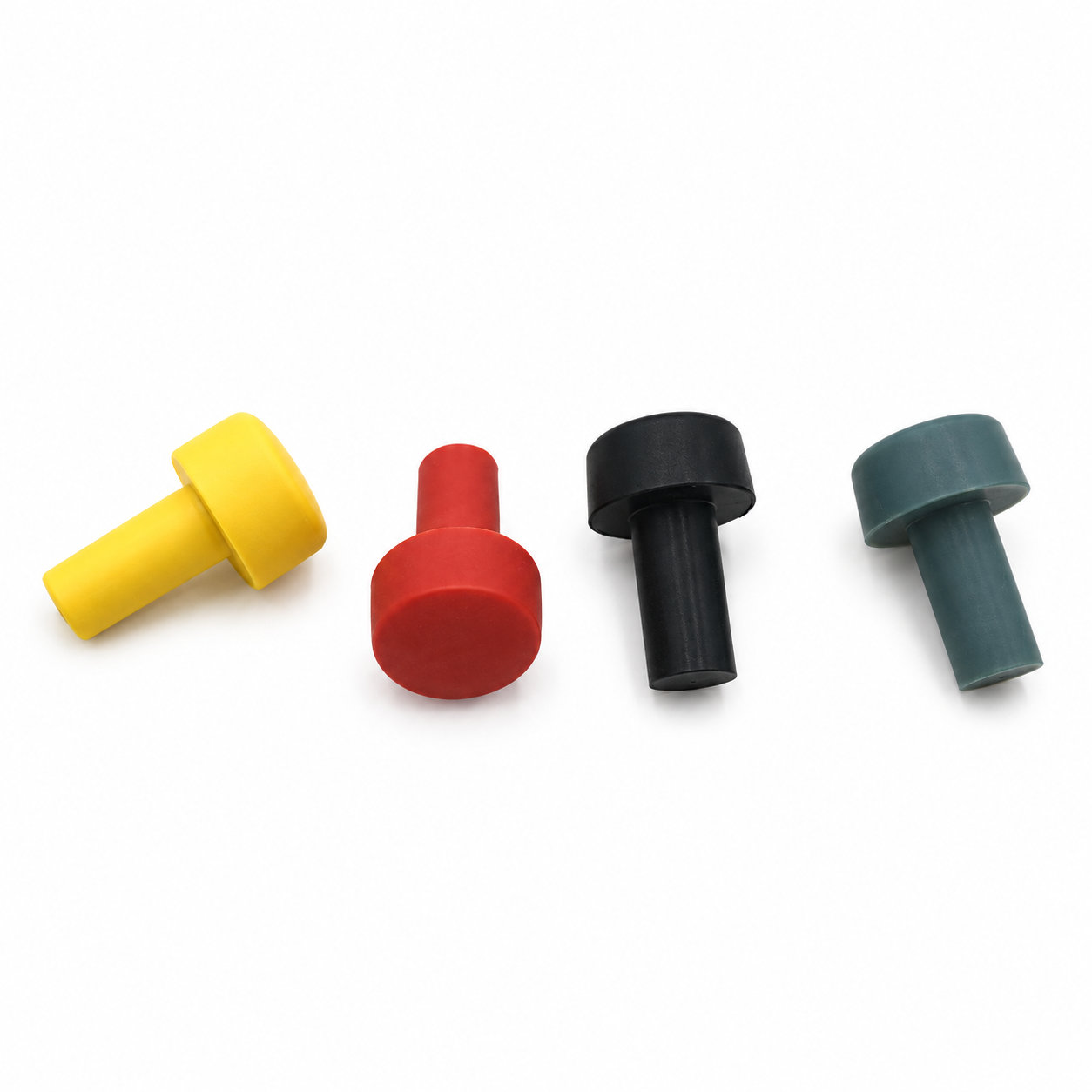 Colorful 6mm rubber stopper silicone plugs
