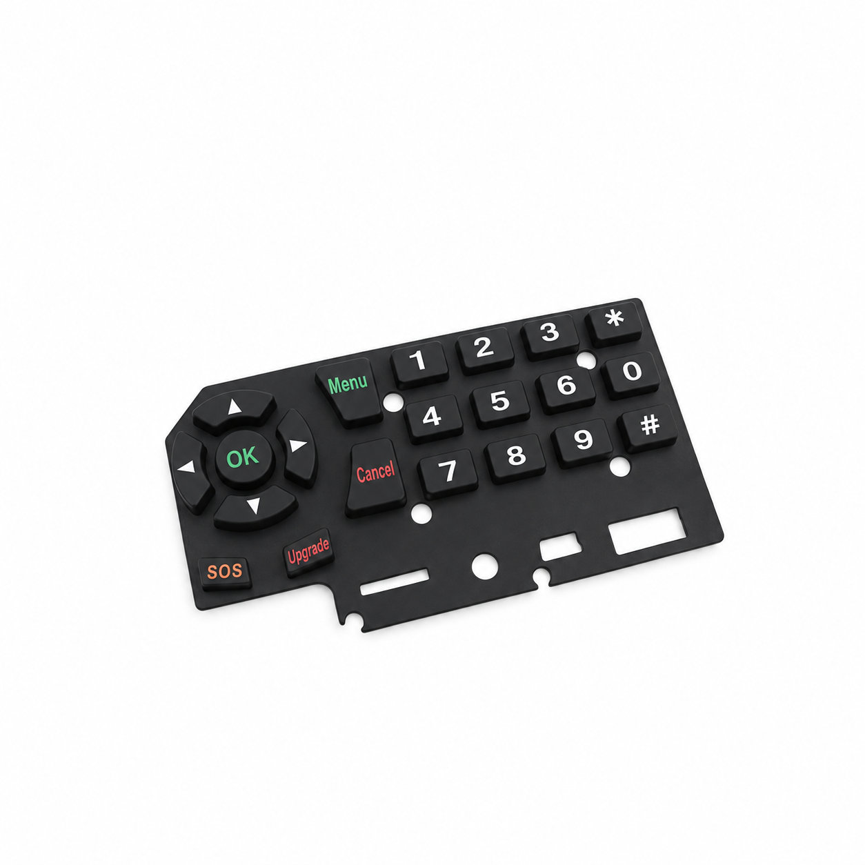 Custom made silicone rubber numeric key pad